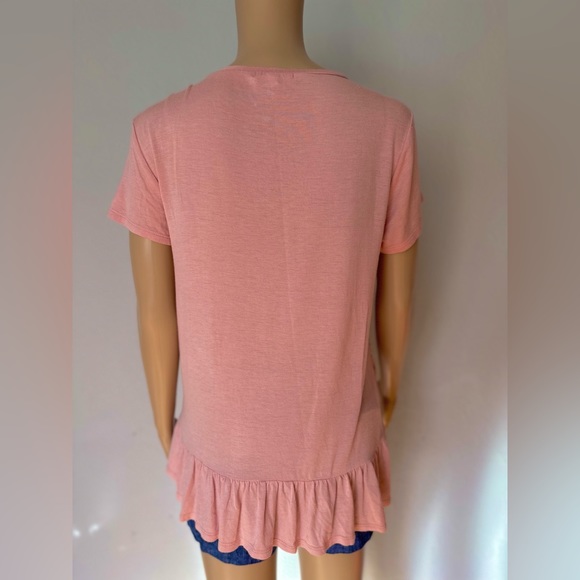 MAURICES Foral Lace Overlay Shortsleeved Blouse Size: Medium - Picture 2 of 8